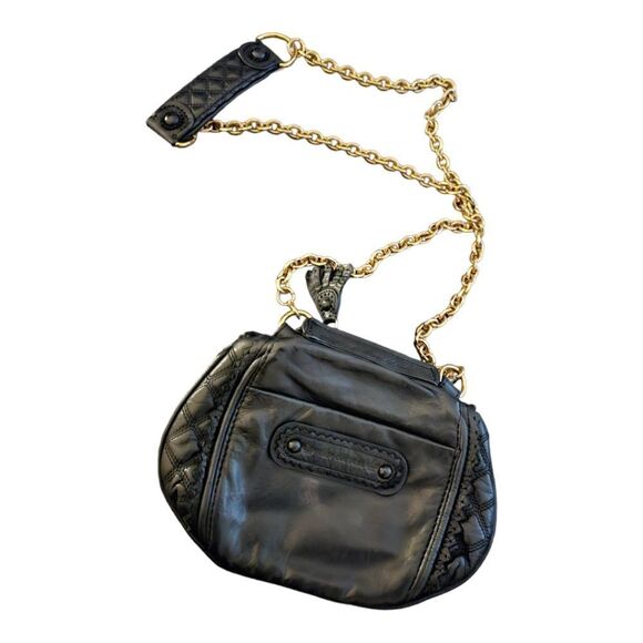 JUICY COUTURE Quilted Black Leather Crossbody - Picture 1 of 7